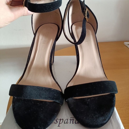 Velvet black sandals used Alta Moda size 41