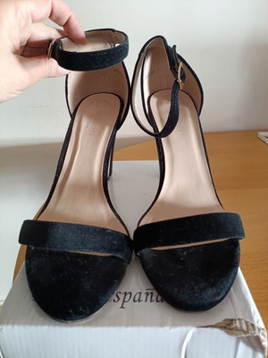 Velvet black sandals used Alta Moda size 41