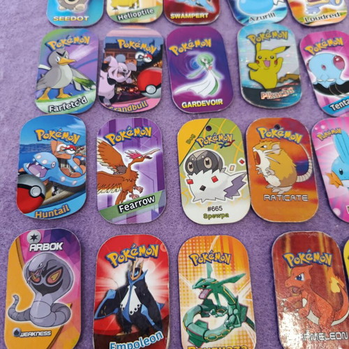 Pokemon metal tags used, set of 30 bootleg 2013-2014