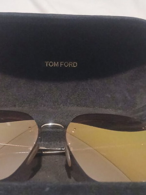 Tom Ford sunglasses like new, gold frame, pink orange lenses