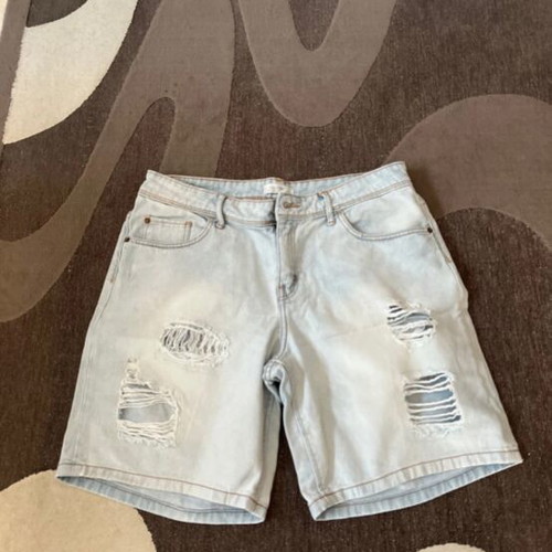 Acne Studios women's shorts used, size L, blue turquoise