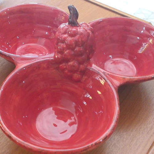 Serving platter with compartments for nuts new