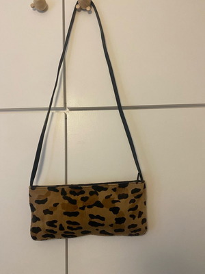 Ponyskin leather crossbody bag