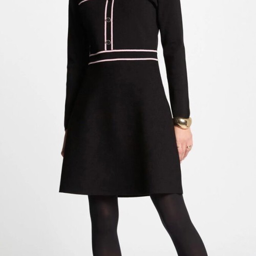 Morgan de toi medium dress black with pink details like new