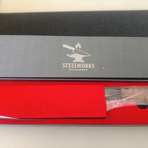 PM8 Santoku 7 Inch Japanese Style Chef Knife 3 Layers Damascus new