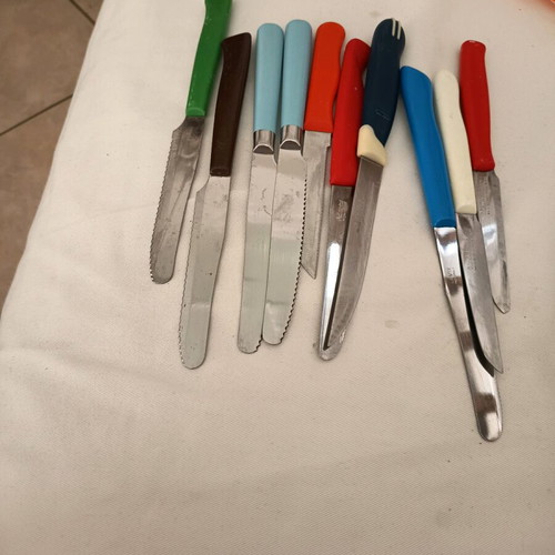 Cutlery used, set of 10 spoons, 10 knives, 10 forks