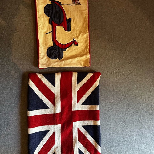 Decorative pillowcases Union Jack and Vespa used, pack