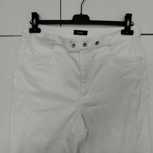 Lecomte white pants new, size 44, cotton blend