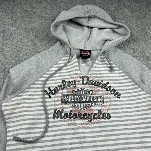 Harley-Davidson gray striped raglan sweatshirt used, size S