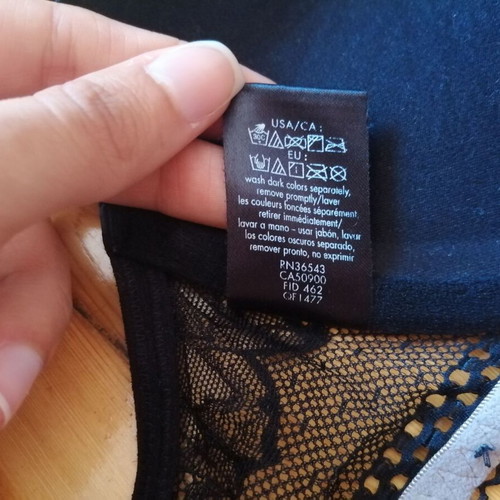 Calvin Klein lace bra 75B, black with beige cups