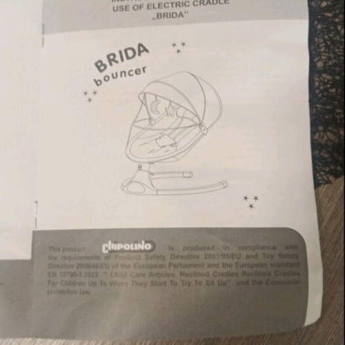 Ηλεκτρικό βρεφικό ρηλάξ Chipolino Brida μεταχειρισμένο με μουσική έως 9 κιλά
