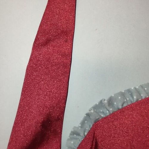 Madame Shou Shou vintage retro style swimsuit used, size S, red with grey polka dots