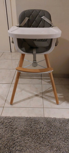 Kikkaboo Κάθισμα καρεκλακι Φαγητού Woody Grey