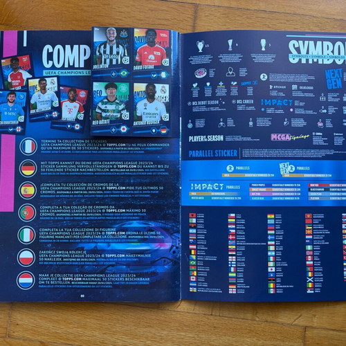 2023-24 Topps Uefa Champions League άλμπουμ σαν καινούργιο, συμπληρωμένο