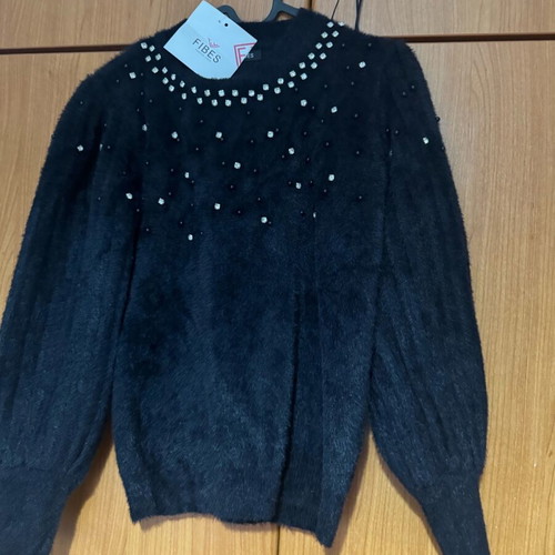 Pullover new with rhinestones, size S, black