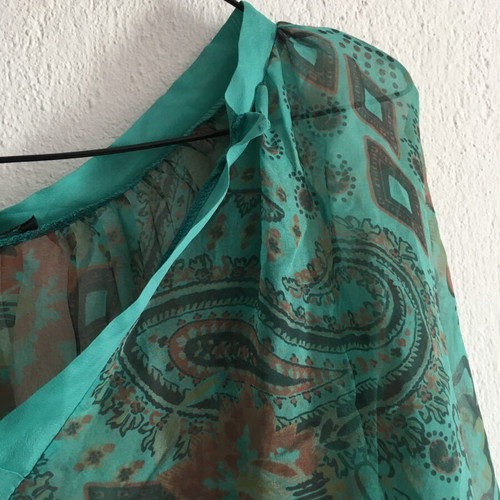 Marie&Co 100% silk turquoise tunic, size M