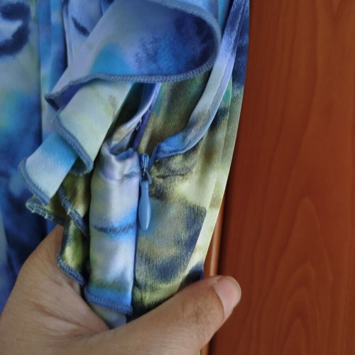 Passager halterneck dress like new, blue shades, sizes M L