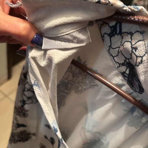 Fransa shirt used, white and blue, size S