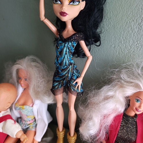 Monster High Cleo de Nile G1 2013 Frights Camera Action! doll used with Santa outfit gift