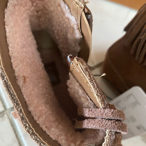 Suede ankle boots Sfera new, brown, size 35