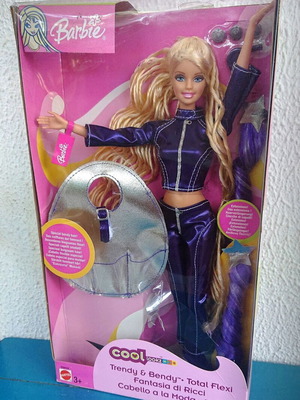 Vintage κούκλα Barbie Cool Lookz Trendy & Bendy Total Flexy καινούργια