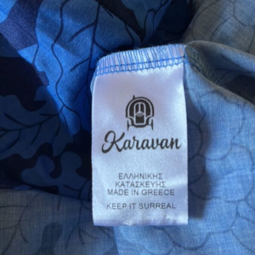 Karavan blue long dress with belt, like new, one size