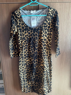 Leopard Mini Dress M Pink Woman new