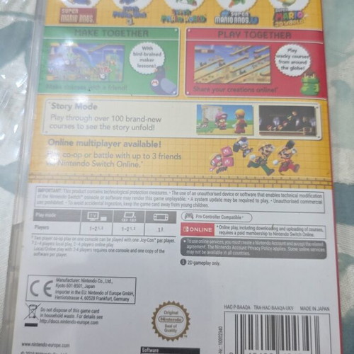 Nintendo Switch Super Mario Maker 2 case used