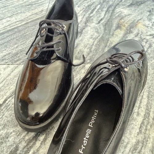 Fratelli Petridi patent leather oxford shoes new size 39 black