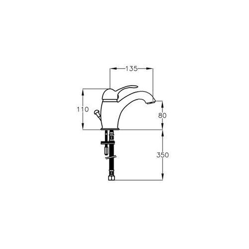 Ottone Meloda Jar sink faucet new, brushed chrome finish