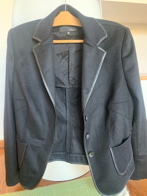 Black jacket used, wool with cashmere, size 48 Italian