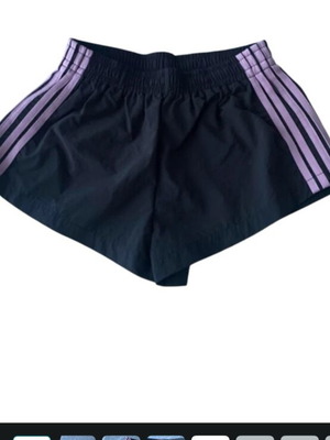 Shein Y2K style athletic shorts black with pink stripes