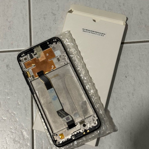 Xiaomi Mi Note 8 screen with frame, same quality, black, new
