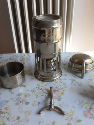 Old Italian coffee maker used