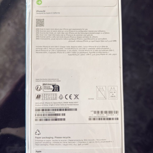Apple iPhone 17 Air 256GB smartphone