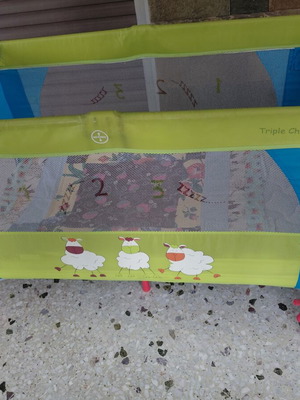 Baby playpen bed with mosquito nets and protective cover