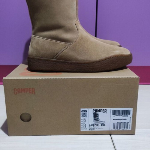 Camper Peu Terreno boots new, size 39, beige and brown nubuck