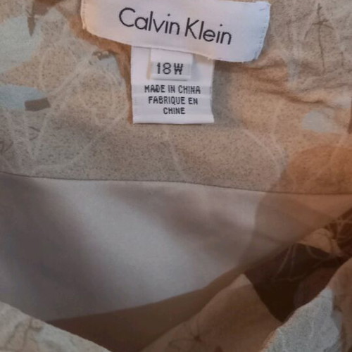 CK silk skirt Calvin Klein like new, beige with brown shades, XXL