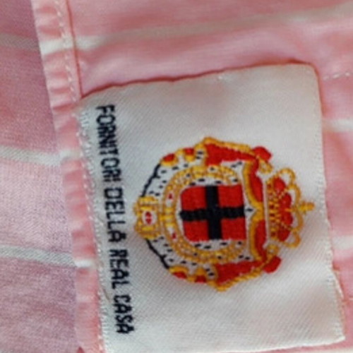 Luigi Borrelli Napoli x Unützer pink striped shirt handmade, size L