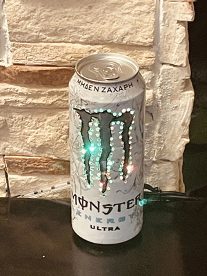Monster φωτιστικό με μικρόφωνο και εναλλαγή χρωμάτων USB