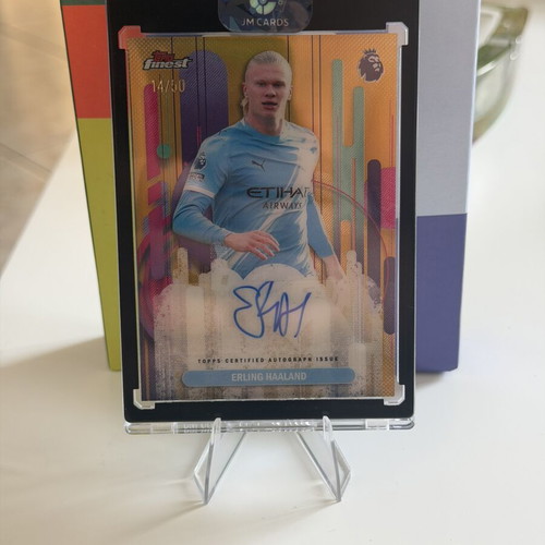 Erling Haaland Auto Topps EPL Finest /50 Manchester City card like new