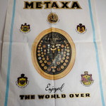 Metaxa promotional paper used, 1950s-60s era