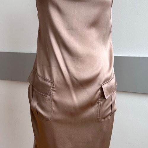 Fabiana Filippi silky dress, beige, size L