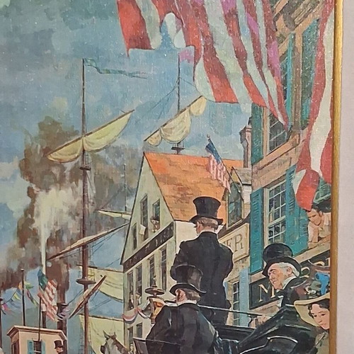 Ken Riley Lafayette and the National Guard canvas print used