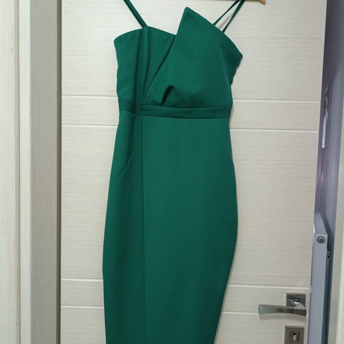 Trendyol women's midi dress like new, green, size 36