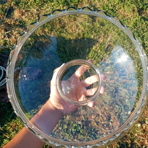 Decorative glass bowl vase vintage like new