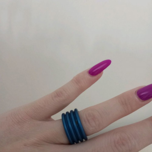 Metal blue ring used with small diameter