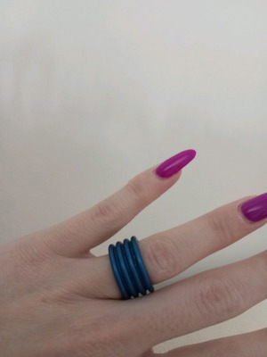 Metal blue ring used with small diameter