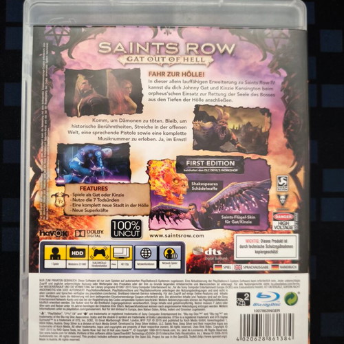 Saints Row Get Out of Hell First Edition PS3 game