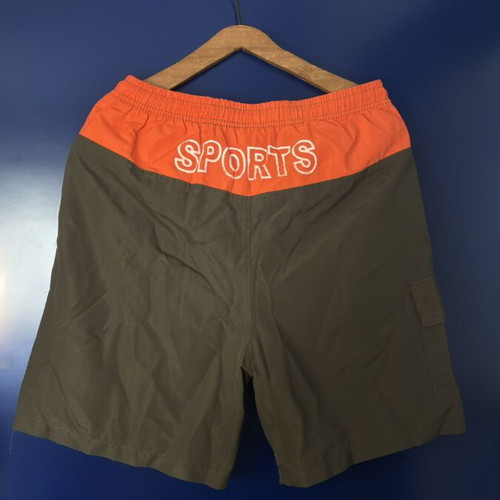 Likas men's swim shorts orange khaki with pocket, like new, size M